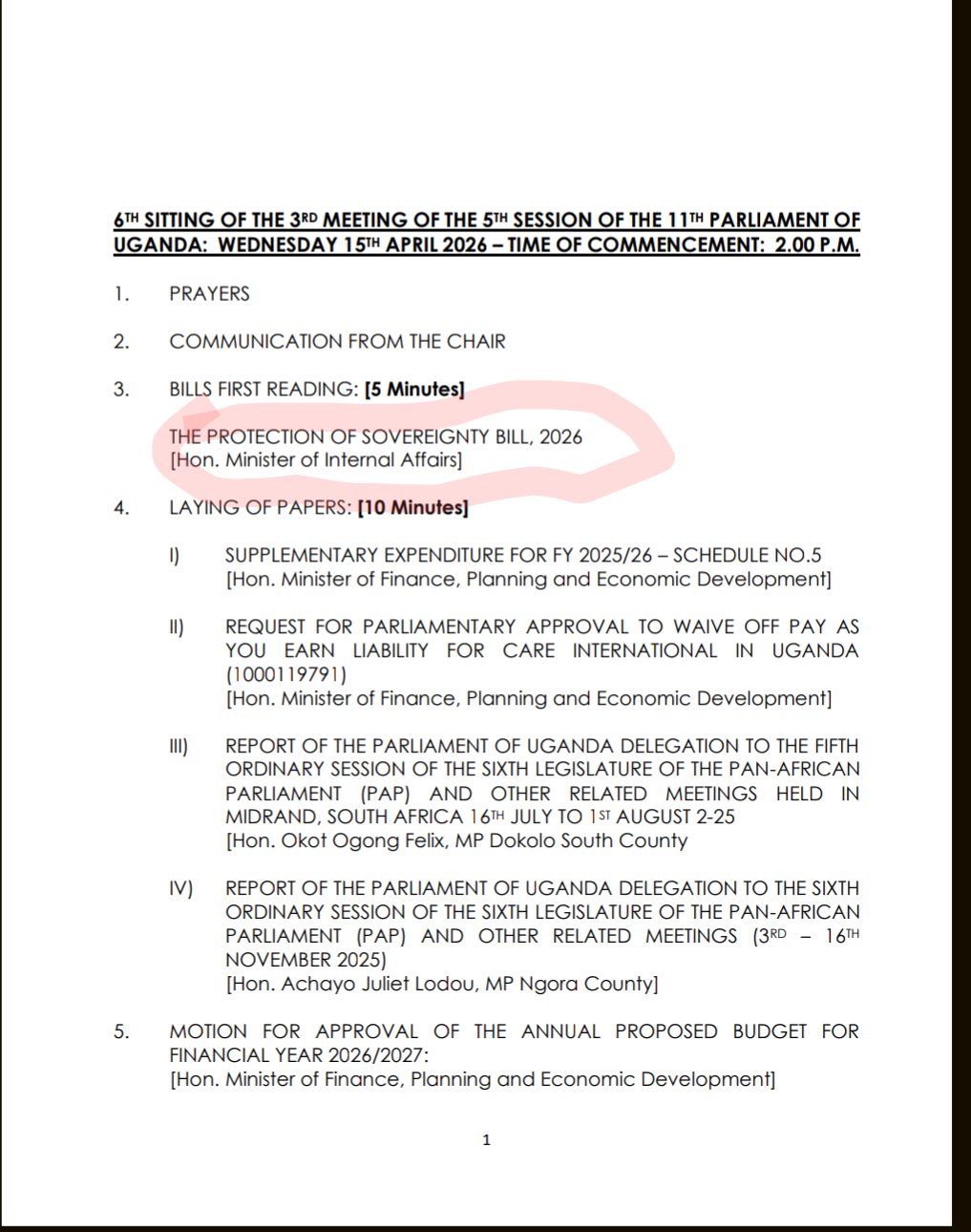 Government to Present National Sovereignty Bill as Former NGO Funding Proposal Is Folded into New Law