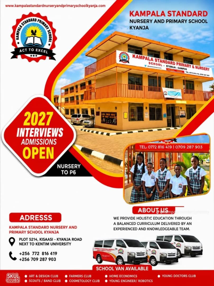 Kampala Standard School Kyanja Opens Nursary and Primary Admissions