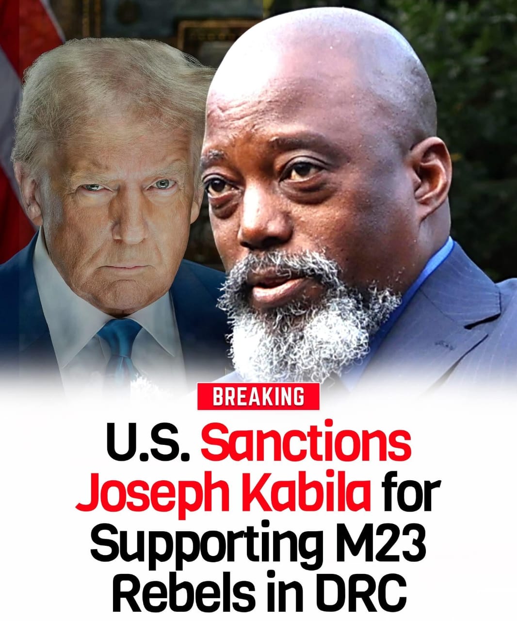 BREAKING: U.S. Sanctions Ex-DRC President Joseph Kabila Over Alleged Rebel Support
