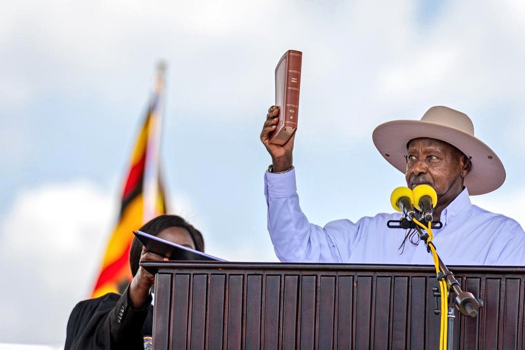 Museveni Sworn In at Kololo as Muhoozi Kainerugaba Dominates Military Ceremony